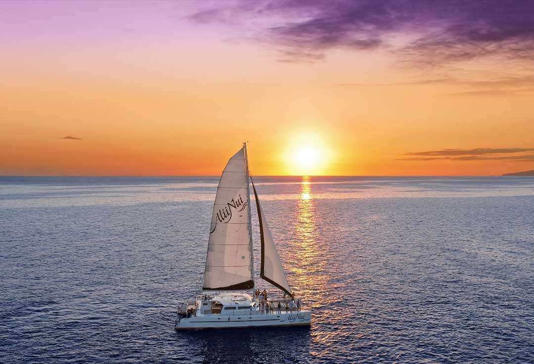 One of our beautiful sailboats on a Key West sunset cruise.