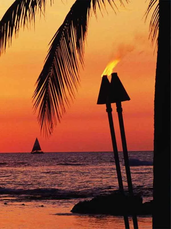 Tiki torch fire key west sunset cruise