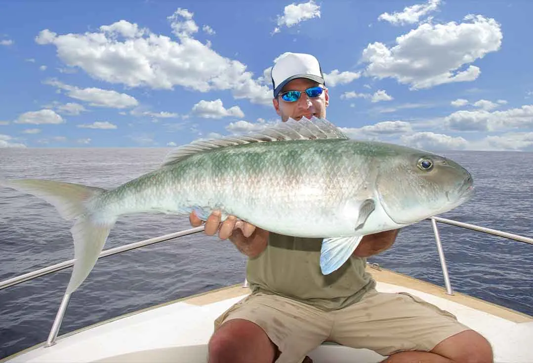 man holds fish with key west fishing charters