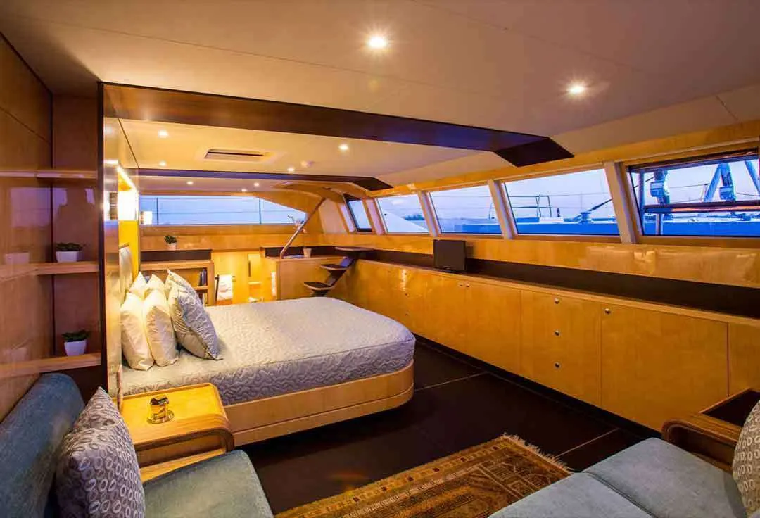 The cabins of one of our Dry Tortugas catamarans.